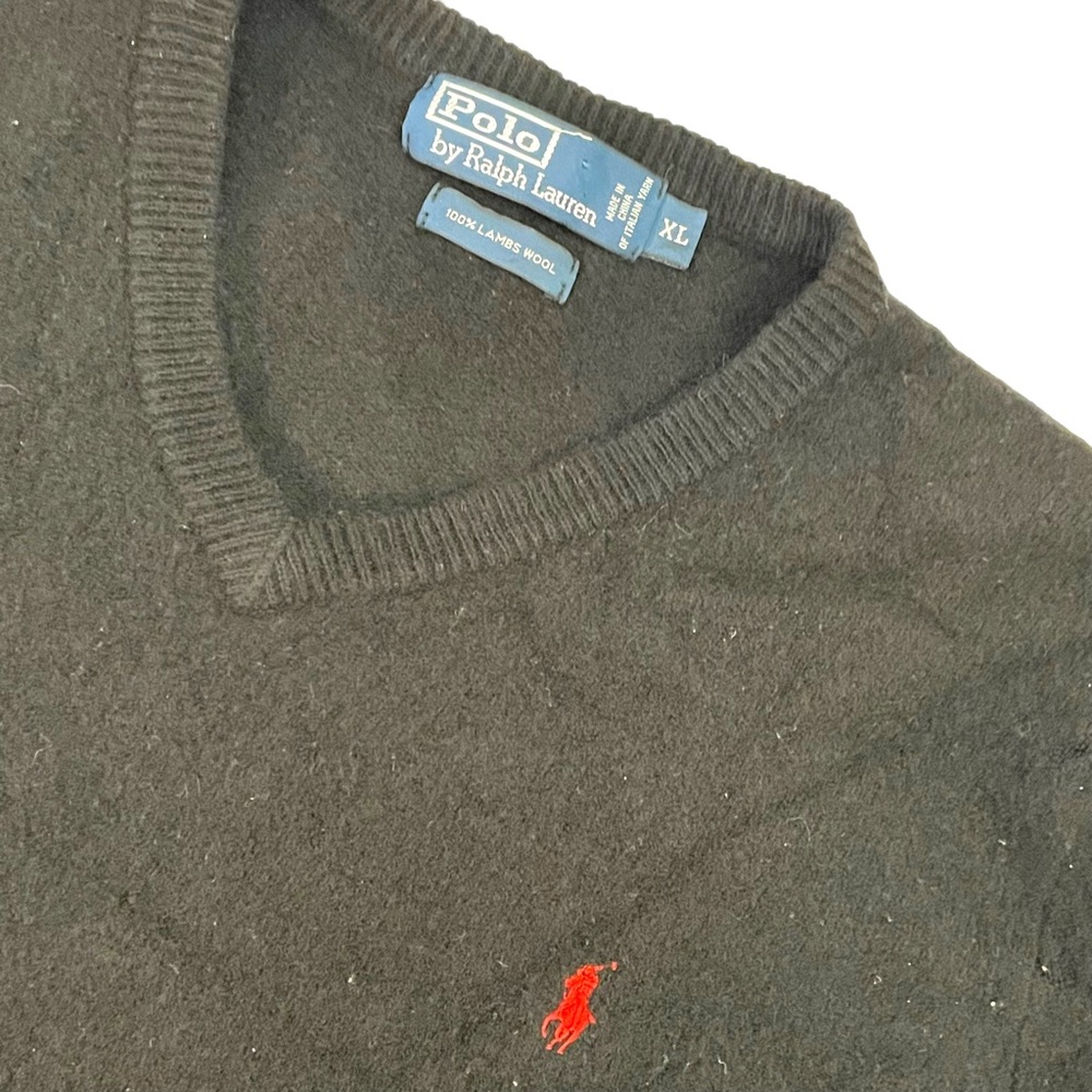 Vintage Polo Ralph Lauren Lambswool V Neck Sweater XL